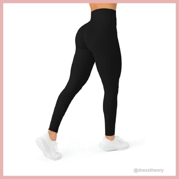 High Waisted Workout Leggings, No Front Seam, FlexFlow Material, Yoga Pants - Picture 2 of 8